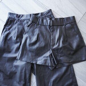 Faux Leather Combo Set (Pants + Shorts)